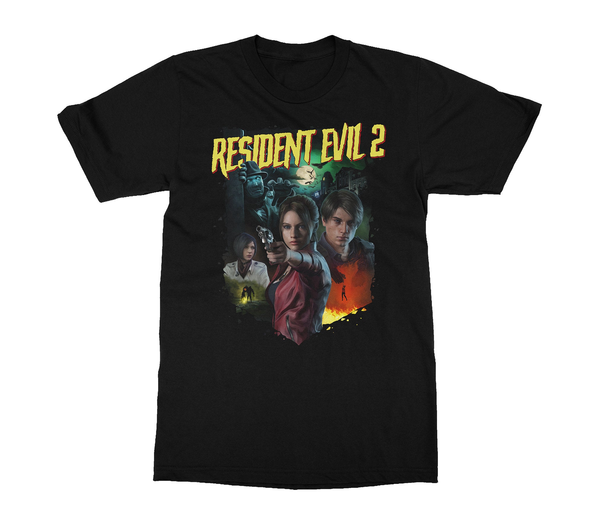 Resident Evil 2 Remake T-shirt: Vintage Style Graphic Tee - Etsy