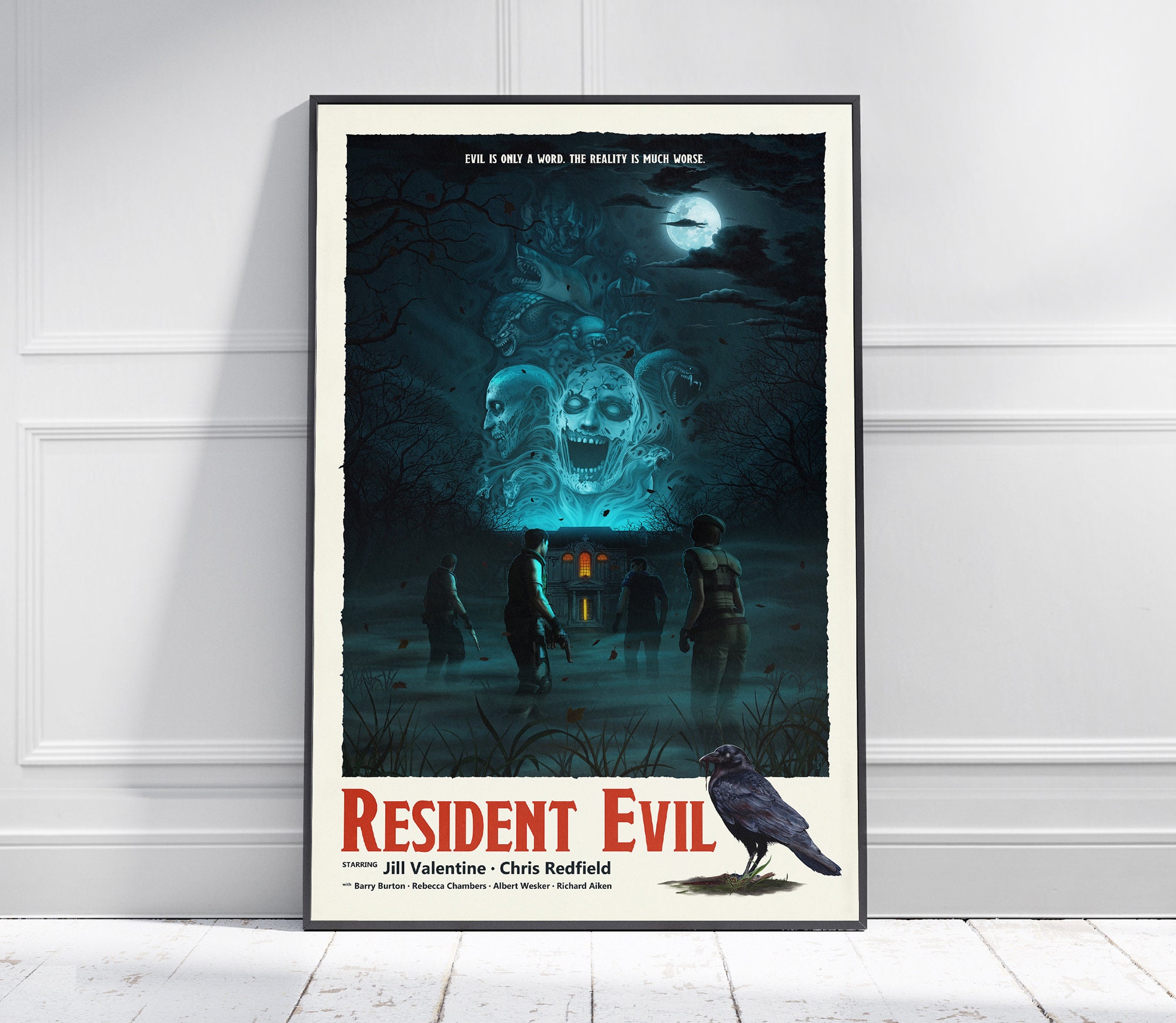 Resident Evil 1 Cover Art Poster Official Art - 11x11 Quality Prints video  Game