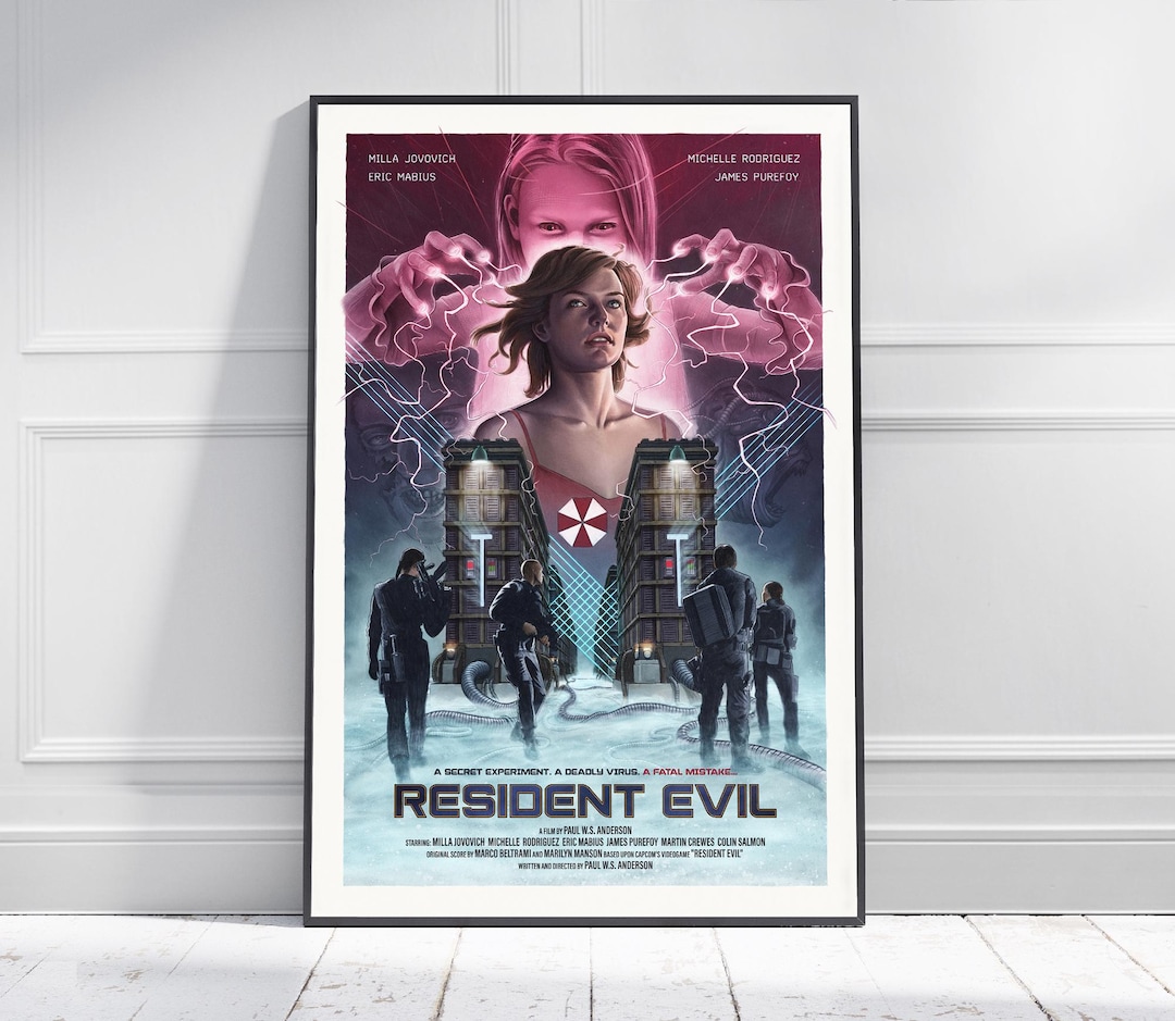 Resident Evil - the Movie Poster: Horror Movie Art Print - Etsy