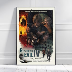 RESIDENT EVIL 4 REMAKE Game Poster | Game Art | Horror Game | Print | Room Decor | Wall Art