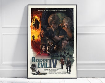 RESIDENT EVIL 4 REMAKE Game Poster | Game Art | Horror Game | Print | Room Decor | Wall Art