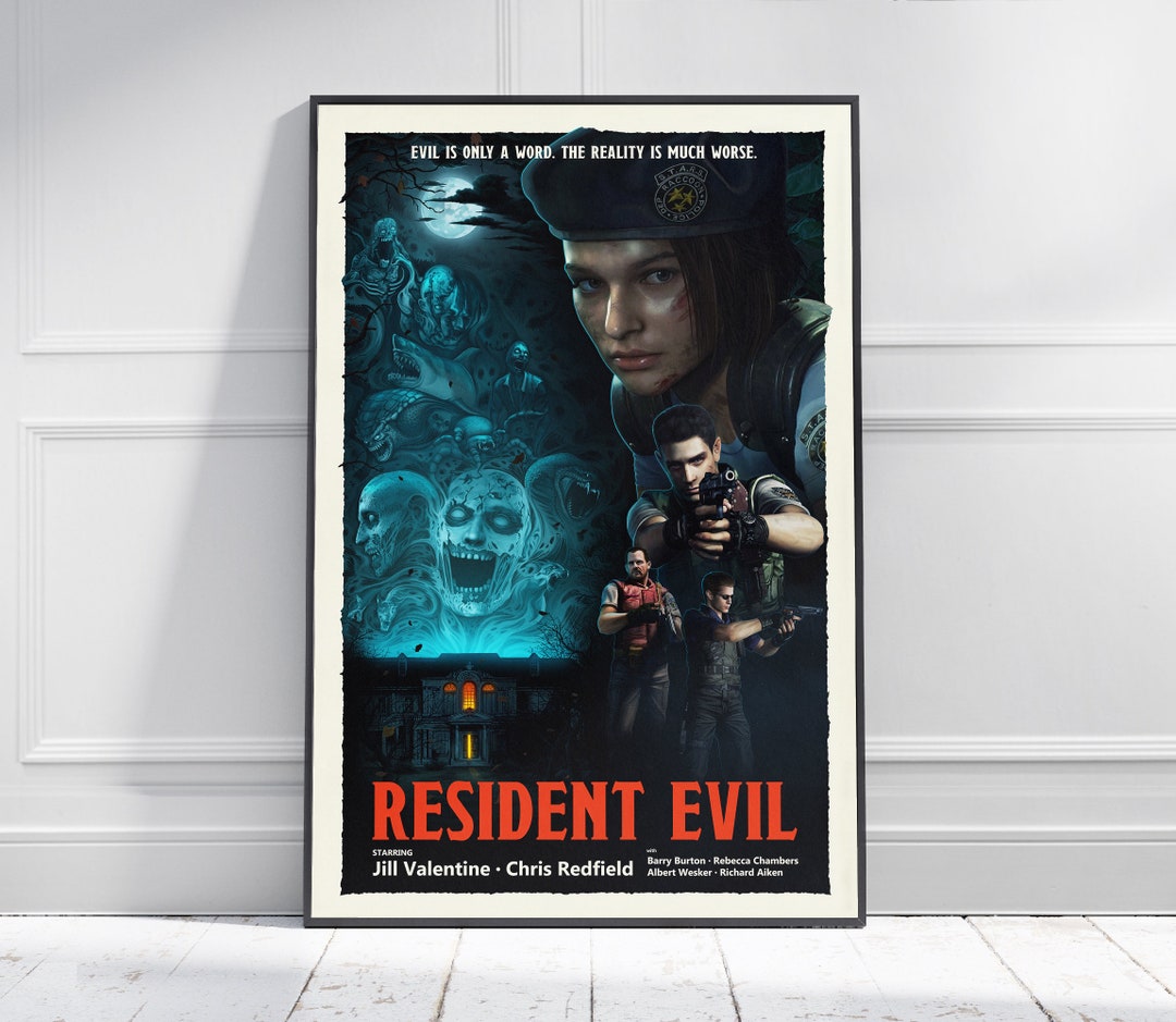 Resident Evil 1 Poster: Remastered Horror Game Art Print - Etsy