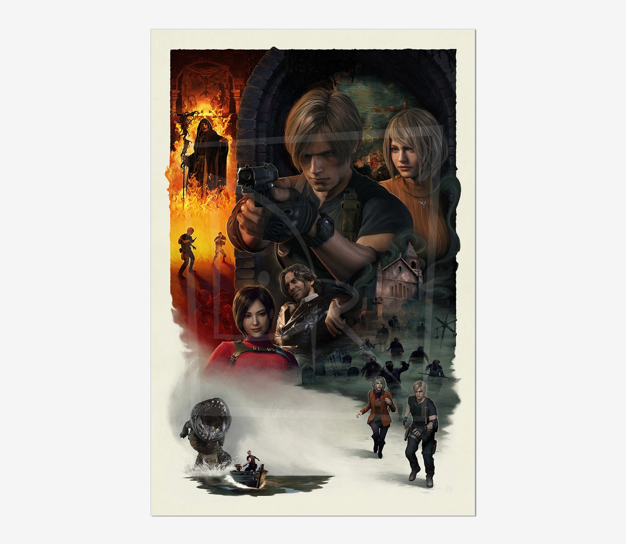 Resident Evil 4 Remake HD PLAYSTATION Xbox Promo Official Store Poster