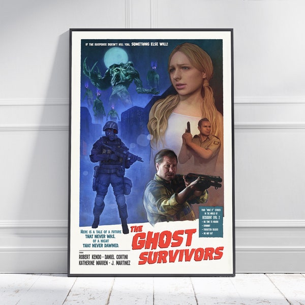 RESIDENT EVIL 2 REMAKE The Ghost Survivors | Game Poster | Game Art | Horror Game | Print | Room Decor | Wall Art