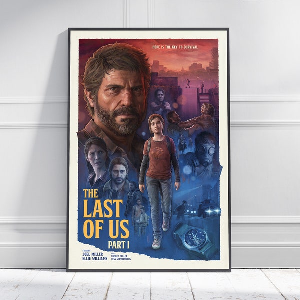 The LAST OF US Partie 1 Affiche du jeu | Art du jeu | Jeu d'aventure | Imprimer | Décor de chambre | Art mural