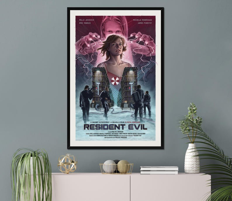 Resident Evil - the Movie Poster: Horror Movie Art Print - Etsy