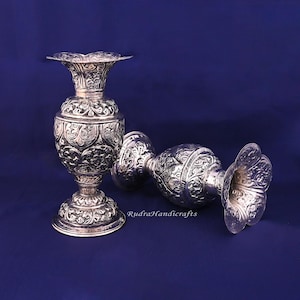 Vintage German Silver-Plated Small Flower Vase | Antique Home Decor | Elegant Event Centerpiece