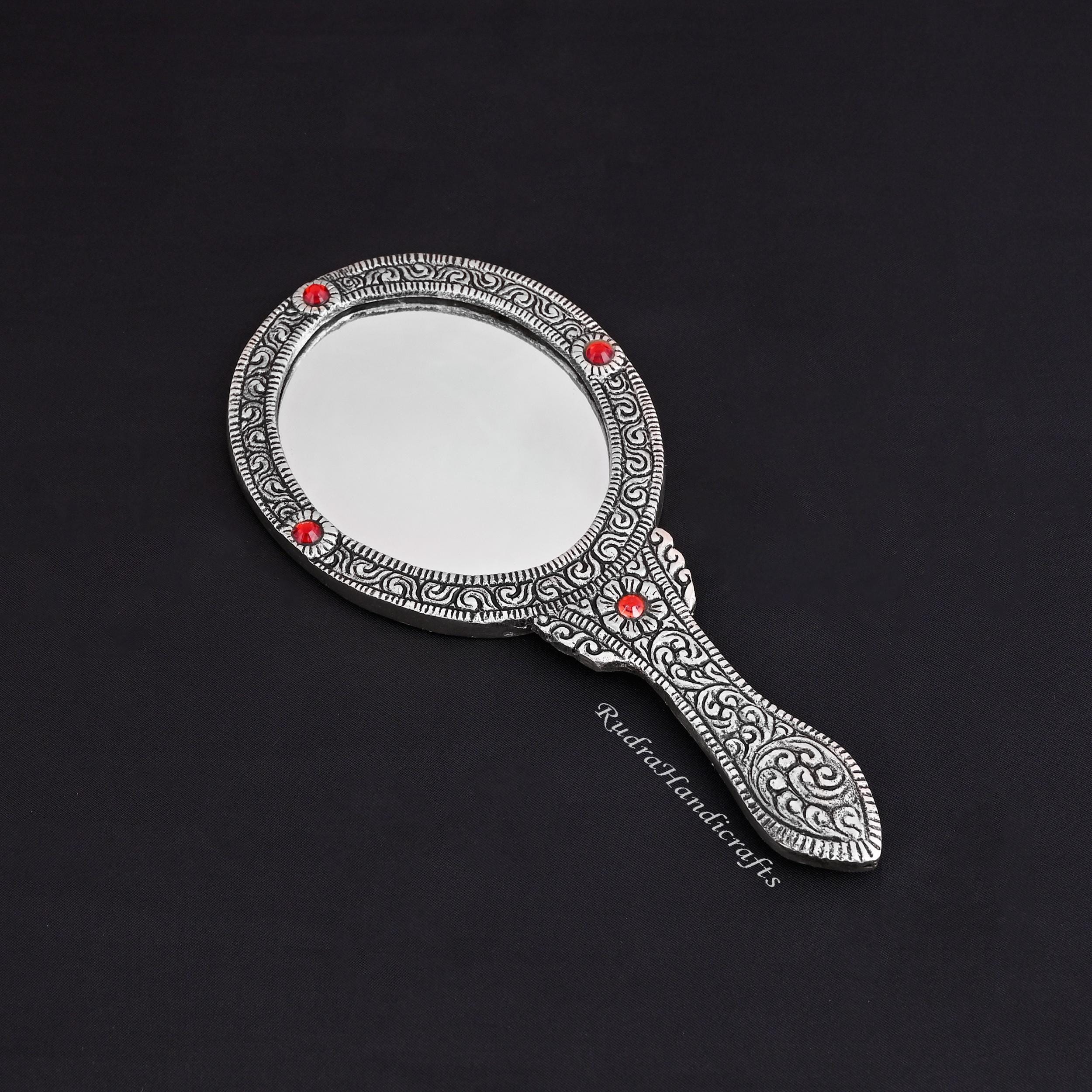 Dzrige Handspiegel Vintage – Mit Griff, Make-up-Spiegel Für Unterwegs