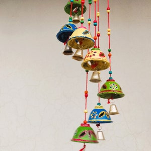 Bulk Lot Handcrafted Round Bells Design Wood Windchime, Handmade Door/ Window/ Balcony Hanging , Wind Chime SPINNER - Garden Gift