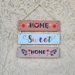 Welkomstbord voor voordeur/Home Sweet Home MDF houten muurhanger/Plakbord voor muurdecoratie aan de muur