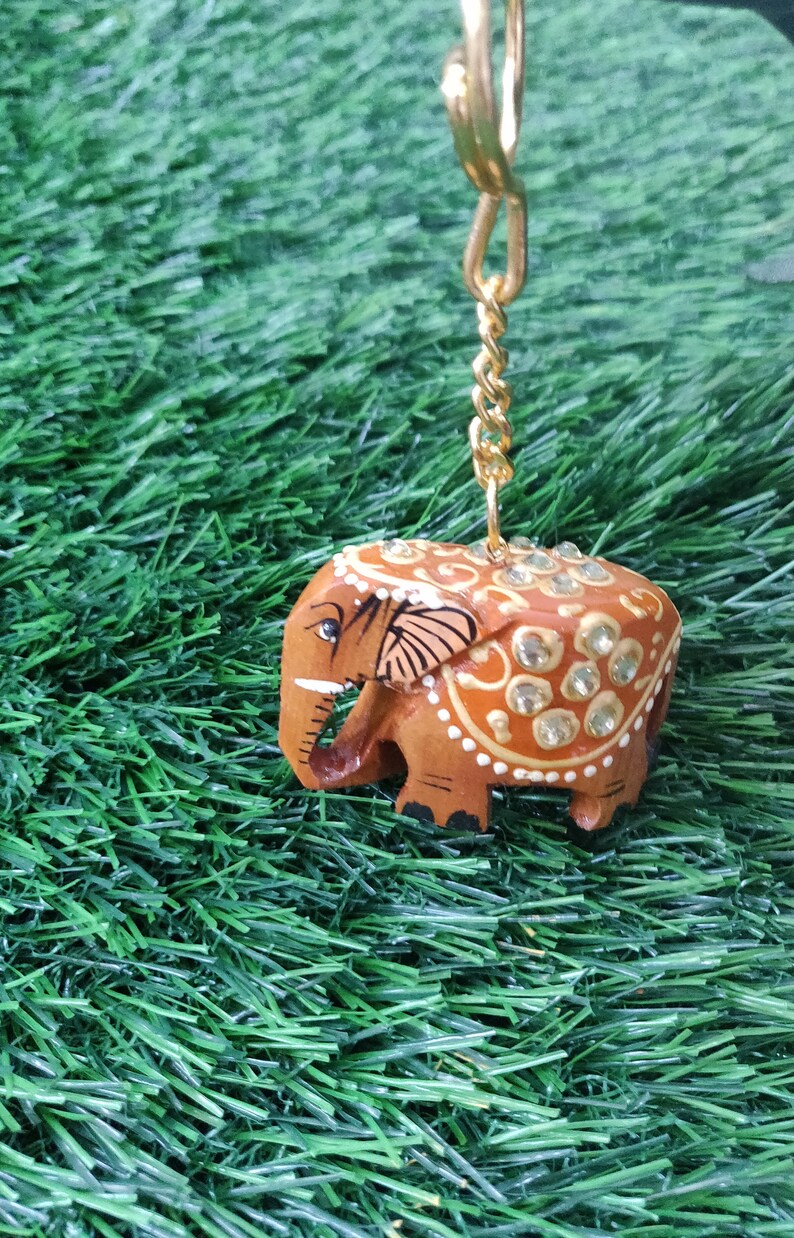 3D Handmade Wooden Elephant, Indian Handicrafts, Wooden Painted