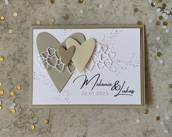 Carte de vœux personnalisée, carte de mariage, carte de bébé, carte d'anniversaire « Ensemble »