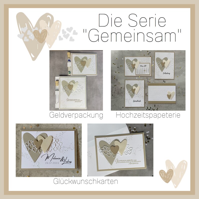 Personalisierte Grußkarte Hochzeitskarte Babykarte Geburtstagskarte Gemeinsam Bild 10