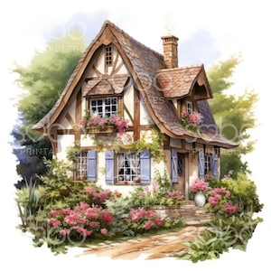 Cabañas francesas: 15 archivos JPG de alta calidad, álbumes de recortes, diarios basura, planificadores digitales, sublimación, uso comercial, descarga instantánea S52