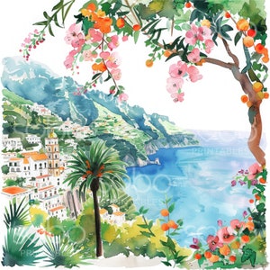 Clipart di arance di Amalfi - 22 JPG di alta qualità, arte della parete, download digitale, diario spazzatura, creazione di carte, supporti misti, artigianato con carta digitale S86