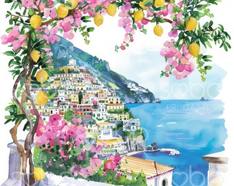 Amalfi Lemons Clipart - 16 High Quality JPGs, Wall Art, Digital Download, Junk Journal, Card Making, Mixed Media, Digital Paper Craft S67