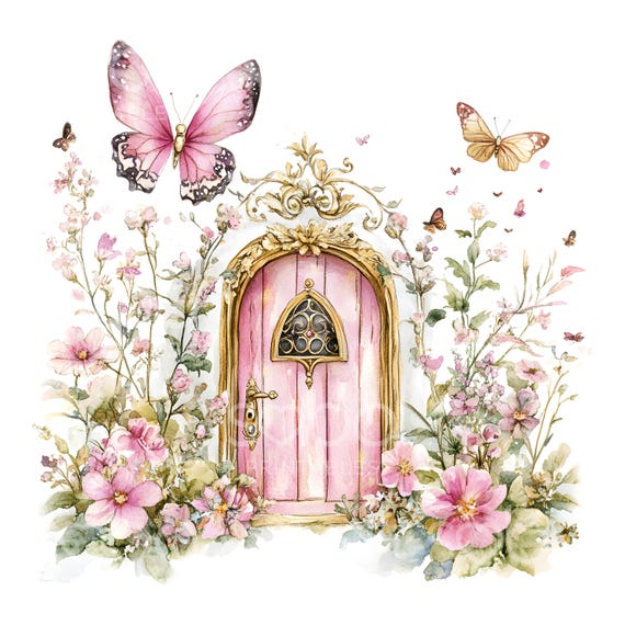 33 妖精の扉のクリップアート、魔法の妖精、花の妖精、かわいい妖精