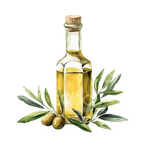 16 olijfoliefles clipart, mediterrane keukenkunst, hoge kwaliteit jpg's, afdrukbare kunst, digitale download, Paper Craft, Junk Journal S912
