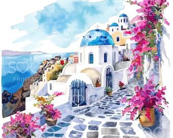Greece Travel Clipart - 17 High Quality JPGs, Wall Art, Digital Download, Junk Journal, Card Making, Mixed Media, Digital Paper Craft S68