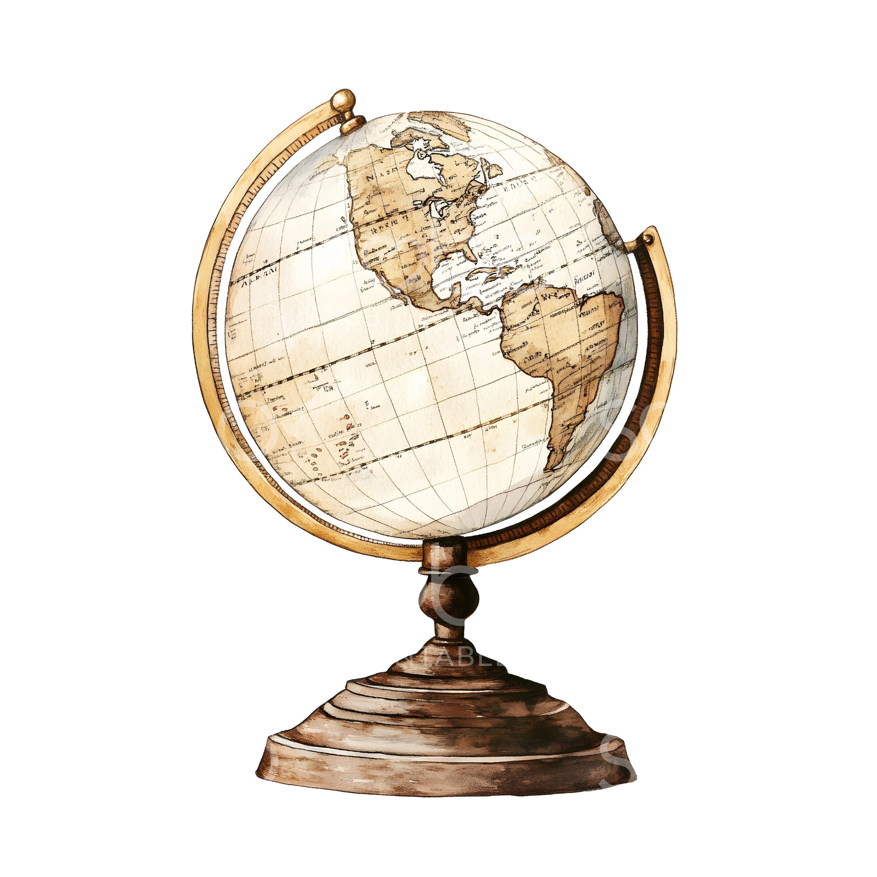 Blue Earth Globe Vector Design Vector Download, image size:3000x3000