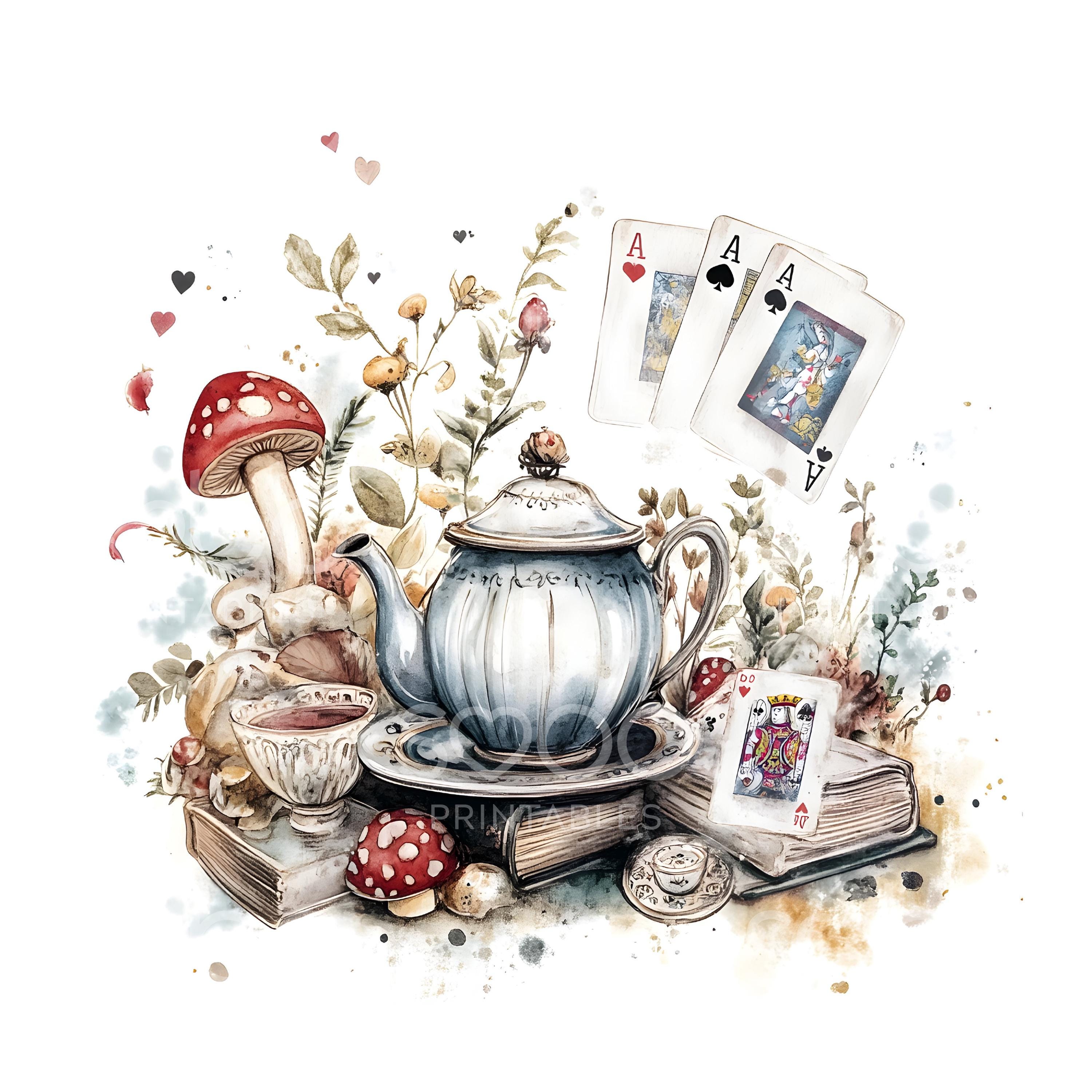 Nemesis Now Alice In Wonderland Tea Cup – Hand-Painted Resin Collectible Mug, Pinkys Up Drinkware