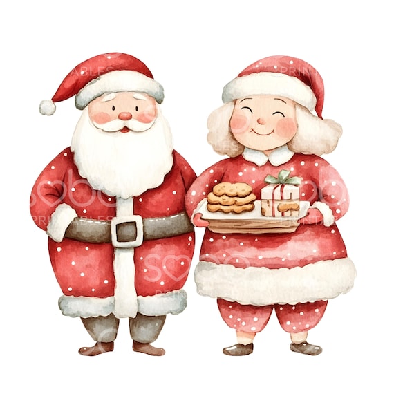 18 サンタとミセス クラウスのクリップアート、クリスマス サンタの