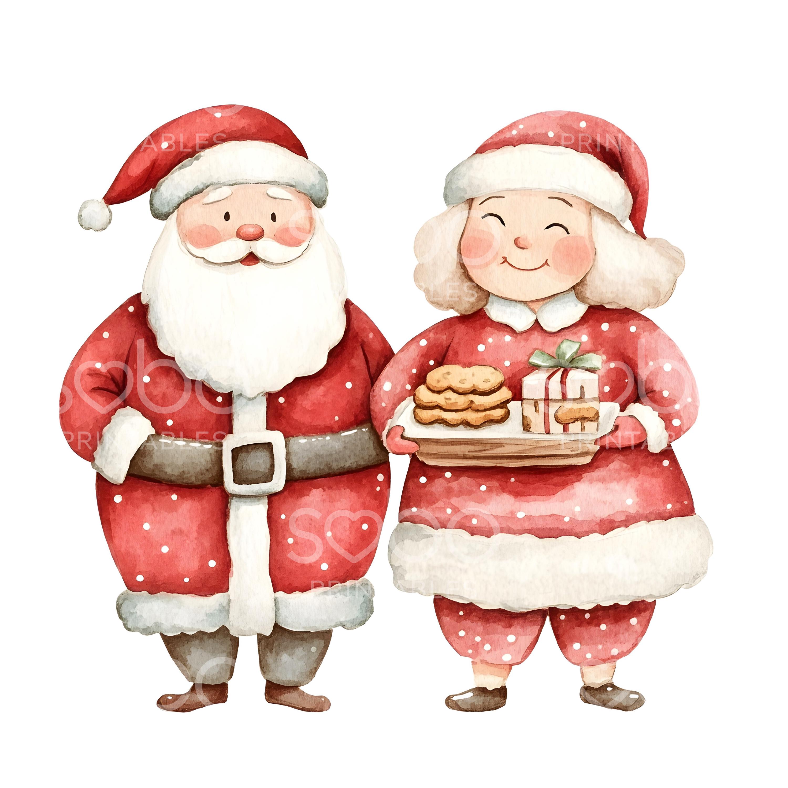 18 サンタとミセス クラウスのクリップアート、クリスマス サンタの