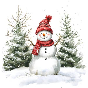 19 Schneemann Clipart, süße Schneemann Winter Weihnachten, Weihnachtskarte, hochwertige JPGs, digitaler Planer, Junk Journal, digitaler Download S217