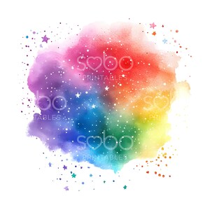 23 Rainbow Splash Clipart, Paint Splatter, High Quality Jpgs ...