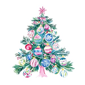 24 cliparts arbre de Noël BCBG, vacances BCBG, clipart aquarelle, fichiers JPG de haute qualité, téléchargement numérique, haute résolution, créations en papier S717