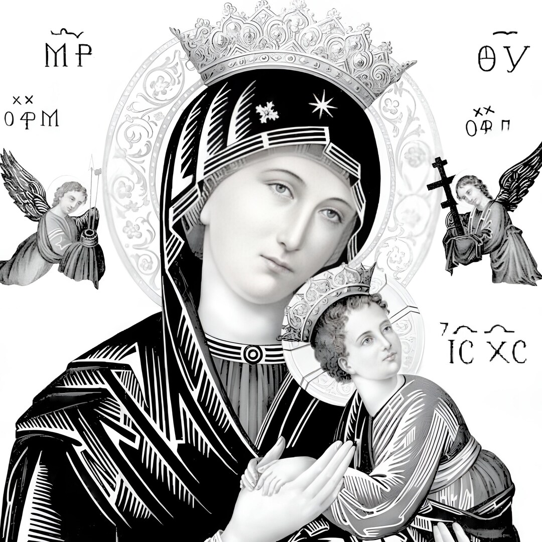 Our Lady of Perpetual Help Vintage Digital Print - Etsy