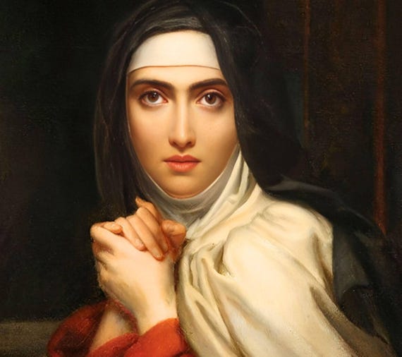 St. Teresa of Avila High Resolution Vintage Catholic Painting