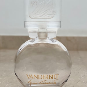Rare giant 25 cm high VANDERBILT by Gloria Vanderbilt Perfume Bottle (empty) with the famous Vanderbilt swan engraved in the cap