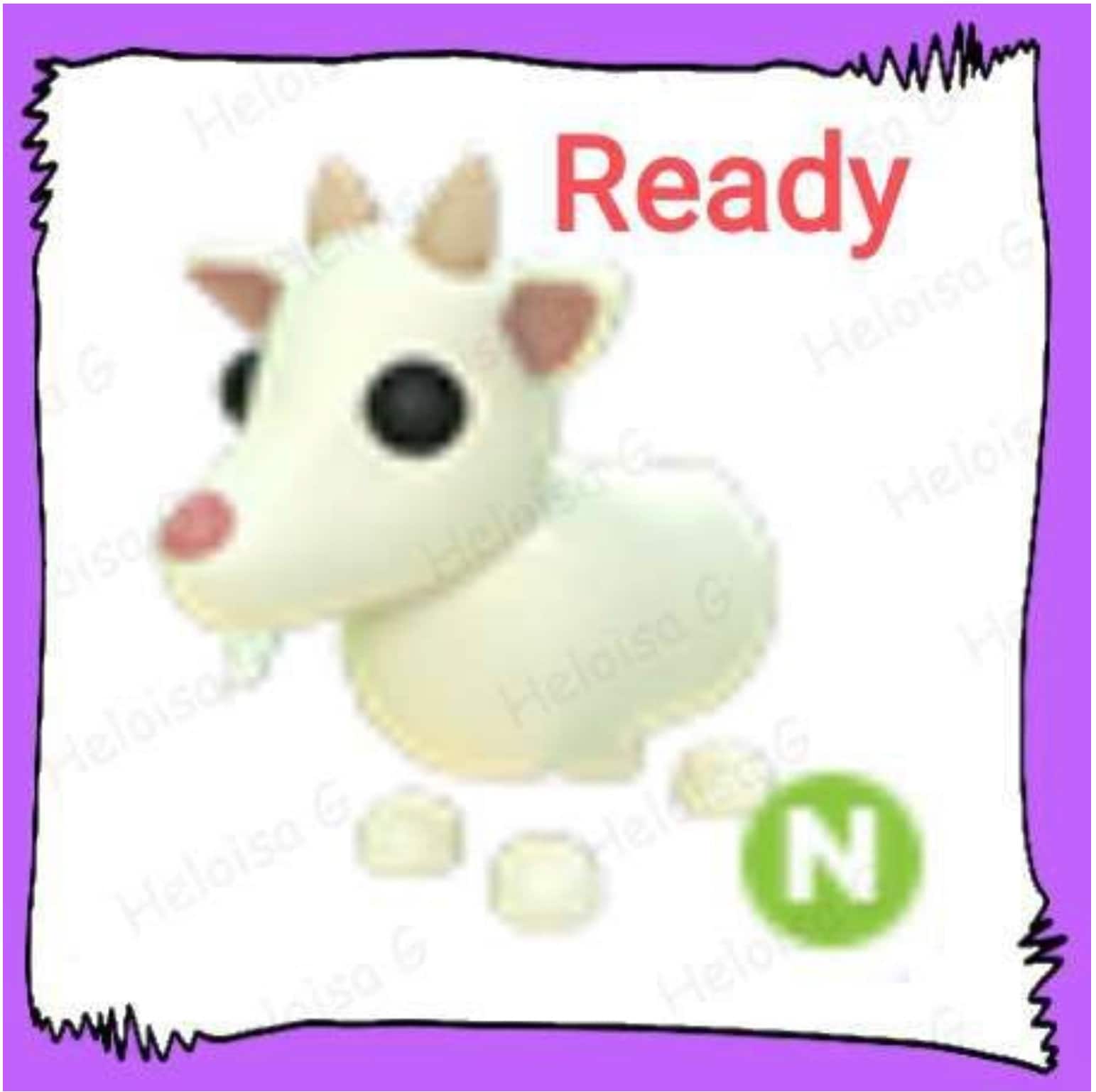 Neon Goat for Adopt Me Roblox Etsy UK