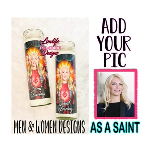 personalized saint prayer candle, custom candle, prayer candle, saint candle, custom saint candle, funny candle, in memory of candle, sacred