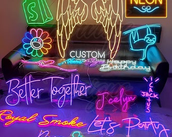 Custom neon sign, led sign, neon sign, neon signs, wall decor, name signs, wedding signs, unique personalized gifts, outdoor led neon lights