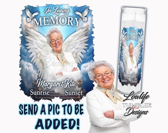personalized prayer candle, custom candle, prayer candle, in memory of candle, funeral candle, in loving memory, rememberance candle, rip