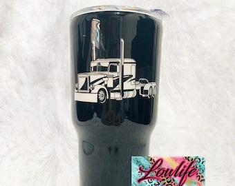 Semi truck driver tumbler, semi truck tumbler, Custom tumbler, truck driver tumbler, semi tumbler, truck driver, truck tumbler