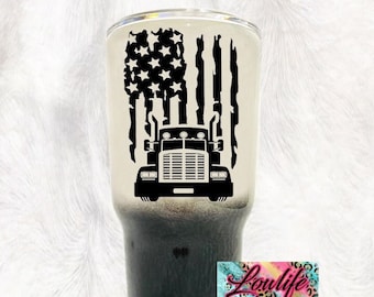 Semi truck driver tumbler, semi truck tumbler, Custom tumbler, truck driver tumbler, semi tumbler, truck driver, truck tumbler