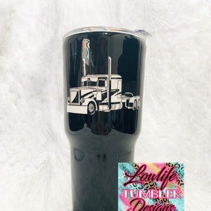 Semi truck driver tumbler, semi truck tumbler, Custom tumbler, truck driver tumbler, semi tumbler, truck driver, truck tumbler