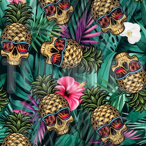 Ananasskalle palmträd, skalle clipart, skalle svg, skalle, ananasskalle sömlöst mönster, dödskalle tumbler wrap, digitalt, palmträd