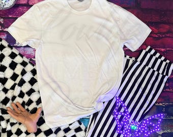 Mockup de camiseta branca, mockup de camiseta, mockup flat lay, camiseta de Halloween, mockup de camiseta de Halloween, png de casamento, mockup, mockup de frente de camisa