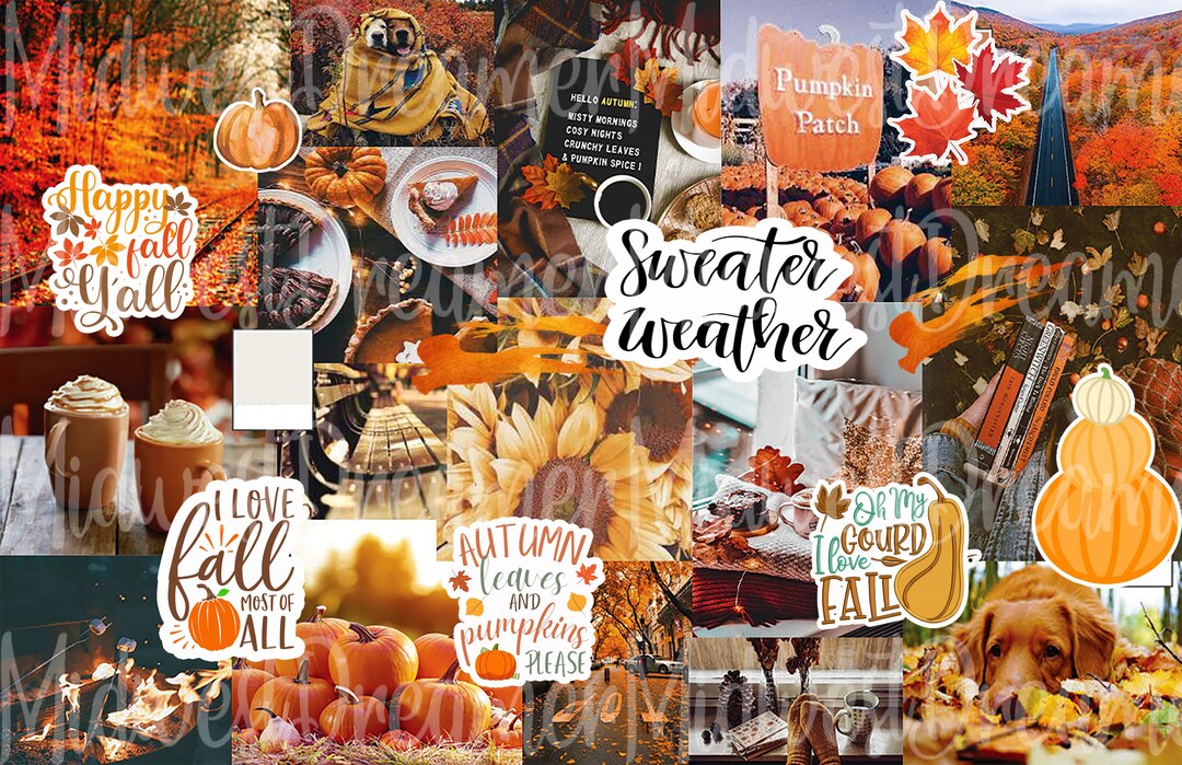 Fall Seamless Pattern, Sweater Weather Seamless, Thanksgiving Clipart ...