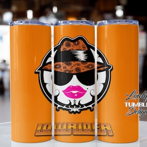 Lowrider Girl Tumbler Wrap, lowrider tumbler wrap, chicano sublimation, tumbler wrap, lowrider tumbler sublimation design, lowrider lady png