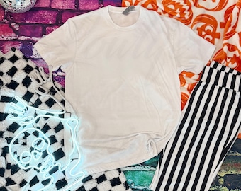 White Tshirt Mockup, T-Shirt Mock-up, Flat lay Mockup, halloween tshirt, halloween tshirt mockup, neon skull png, mockup, shirt front mockup