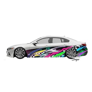 Graphics Livery Design - Car Wrap, Motorsport Livery, Drift Livery Design, Partial car wrap, truck wrap, minitruckin wrap, digital file