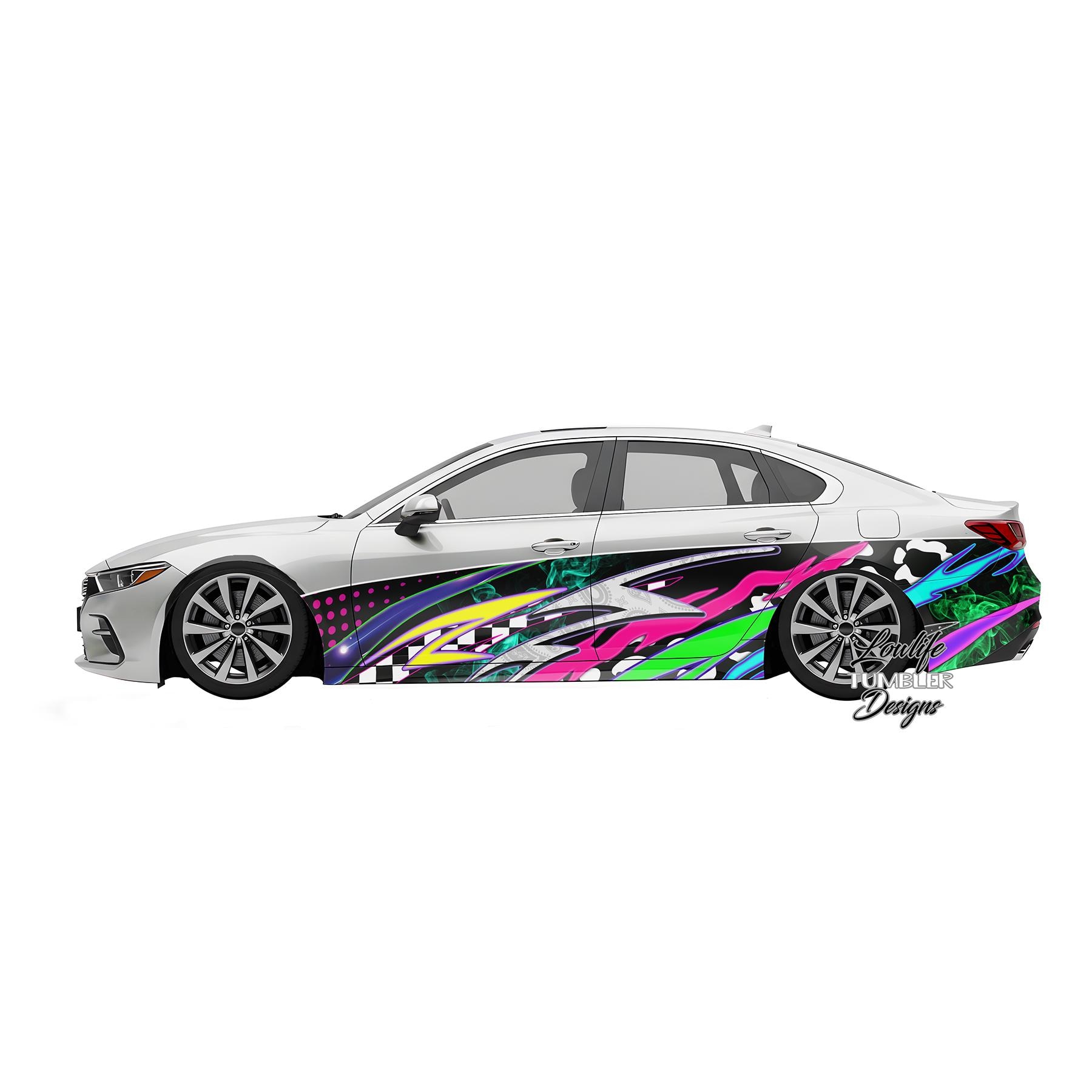 Graphics Livery Design - Car Wrap, Motorsport Livery, Drift Livery Design, Partial car wrap, truck wrap, minitruckin wrap, digital file