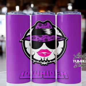 Lowrider Girl Tumbler Wrap, lowrider tumbler wrap, chicano sublimation, tumbler wrap, lowrider tumbler sublimation design, lowrider lady png