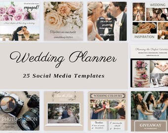 25 Hochzeit Instagram Post Canva Templates Be Special Floral Wedding Plannner