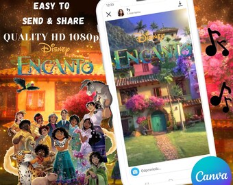 Encanto Animated Birthday Invitation, Encanto Birthday Invite Phone Animated Invite, Invite for Kids, Funny Birthday Video with Music